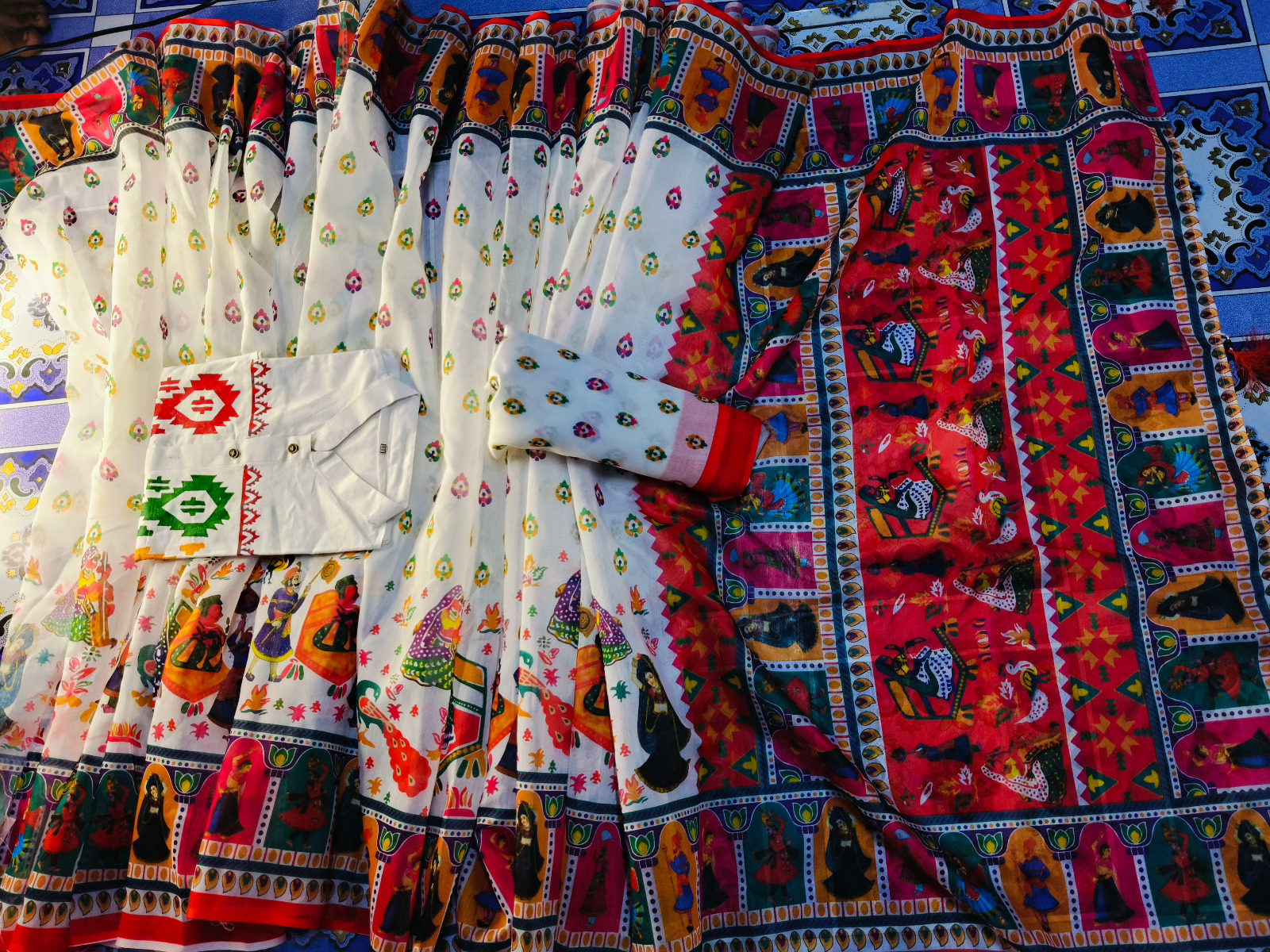 Sharee Panjabi Couple with Blouse Piece