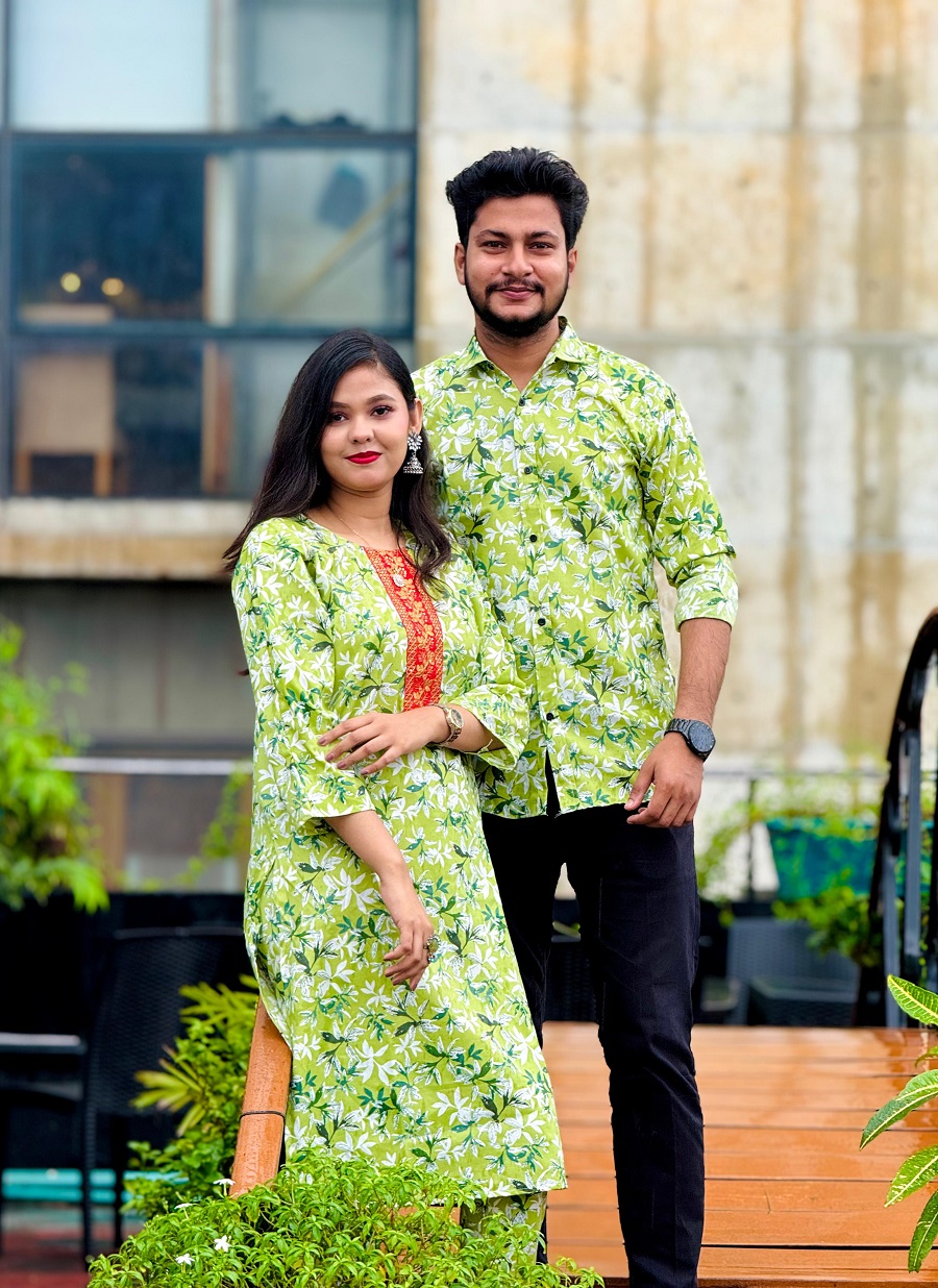 Shirt and Two Piece Couple Dress