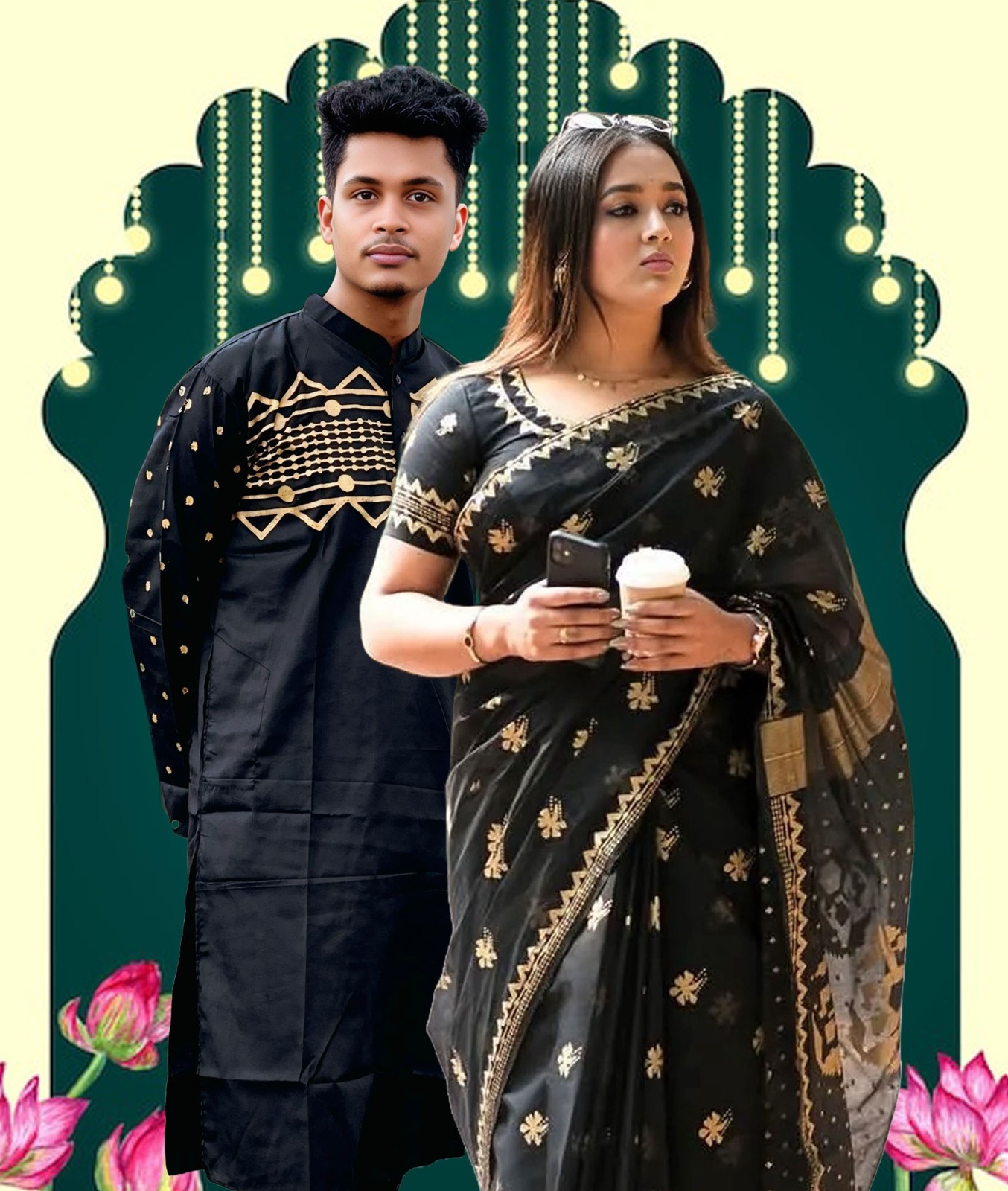Sharee Panjabi Couple Set