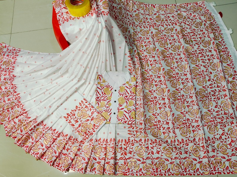 Sharee Panjabi Couple set with Blouse Piece