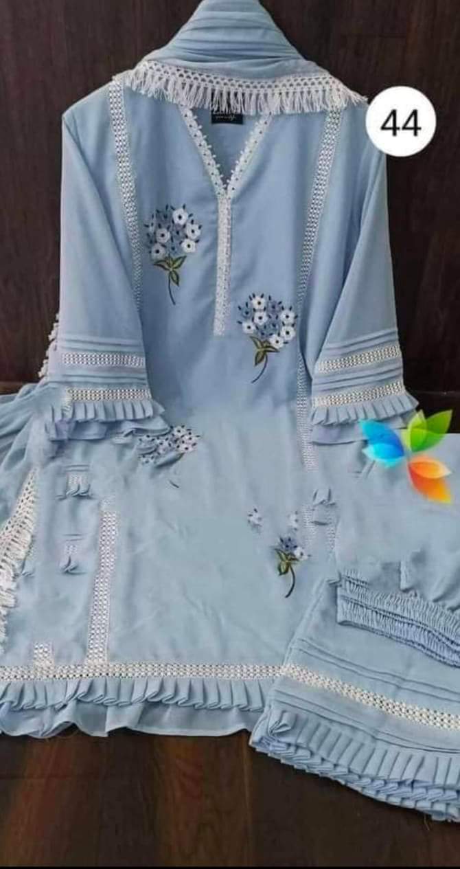 Stich Unique collection Pakistani Zaira Dress Diamond Georgette Fabric