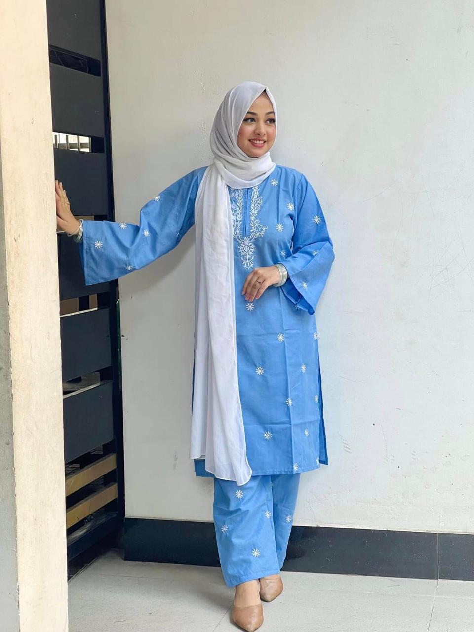 Embroidery Three Piece Set