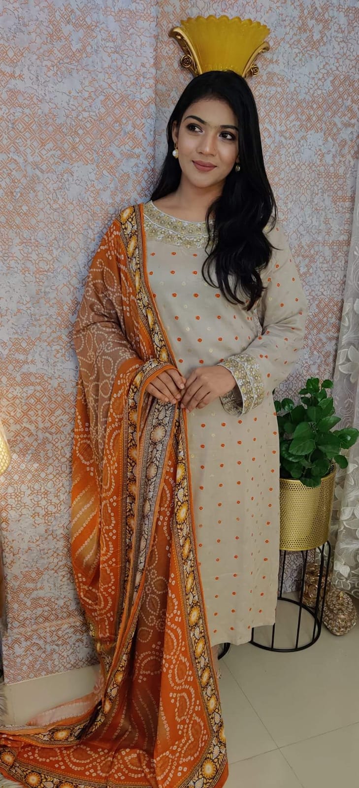 Kamij lilan emborder kaj + skin pint